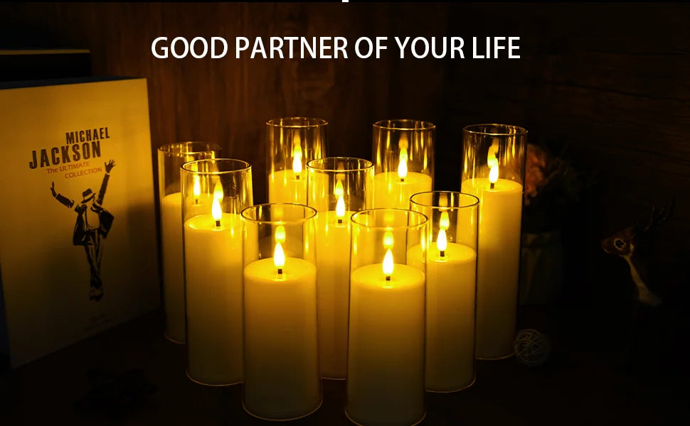 CINOTON 9-Piece LED Flameless Candle Set