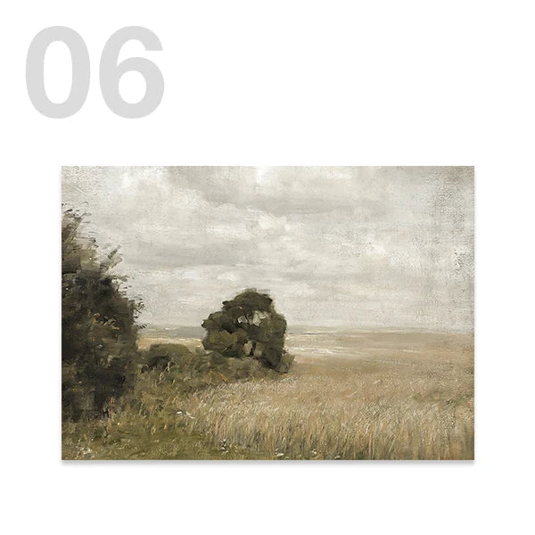 Calm Country Sky Vase Canvas Art