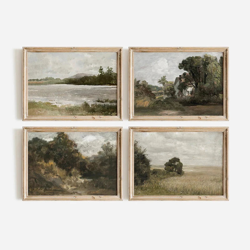 Calm Country Sky Vase Canvas Art