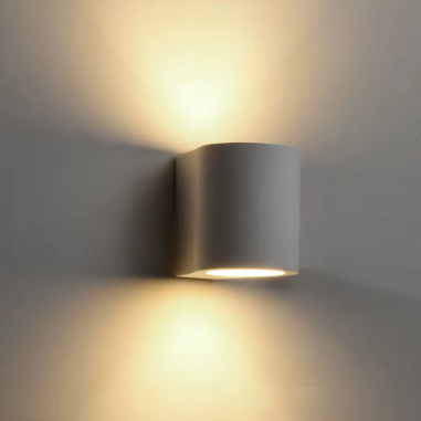 Lámpara de pared de encendido y apagado, empotrada en la pared, LED blanca minimalista, para dormitorio, lámpara de pared ascendente y descendente