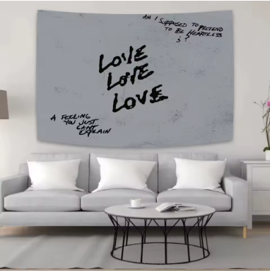 Decorbites™ Kanyes West-Wandteppich: Musik-Album-Cover-Poster für die Schlafzimmerdekoration