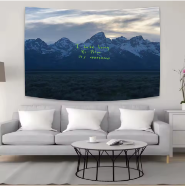 Decorbites™ Kanyes West-Wandteppich: Musik-Album-Cover-Poster für die Schlafzimmerdekoration