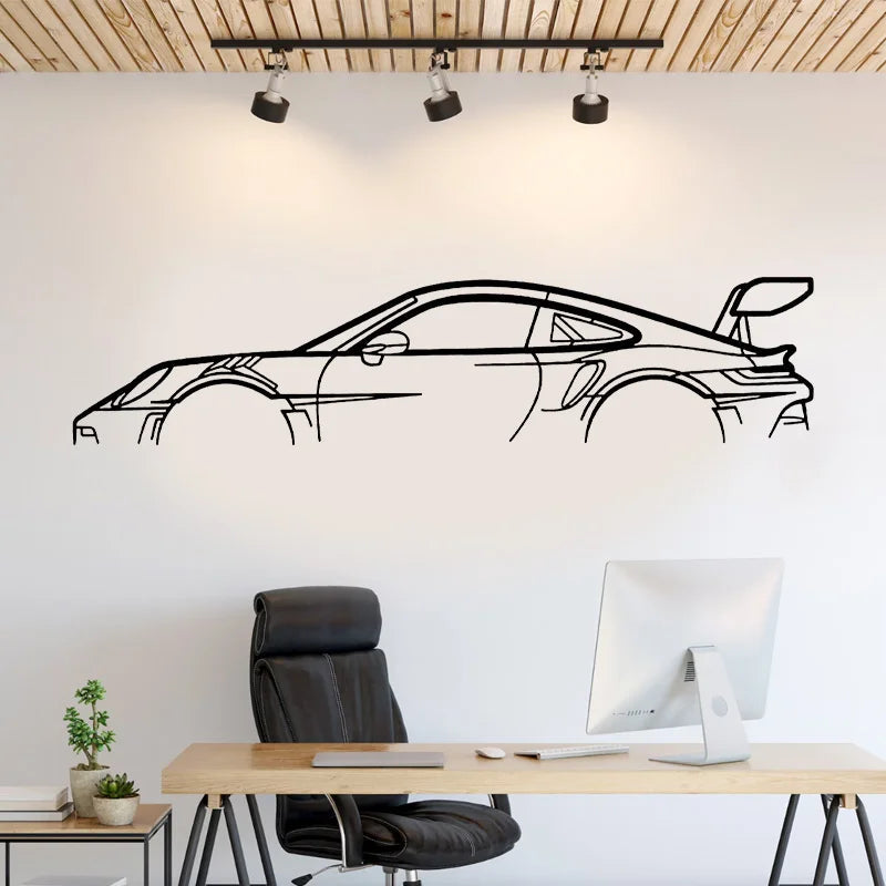 Car Silhouette Vinyl Wall Decals