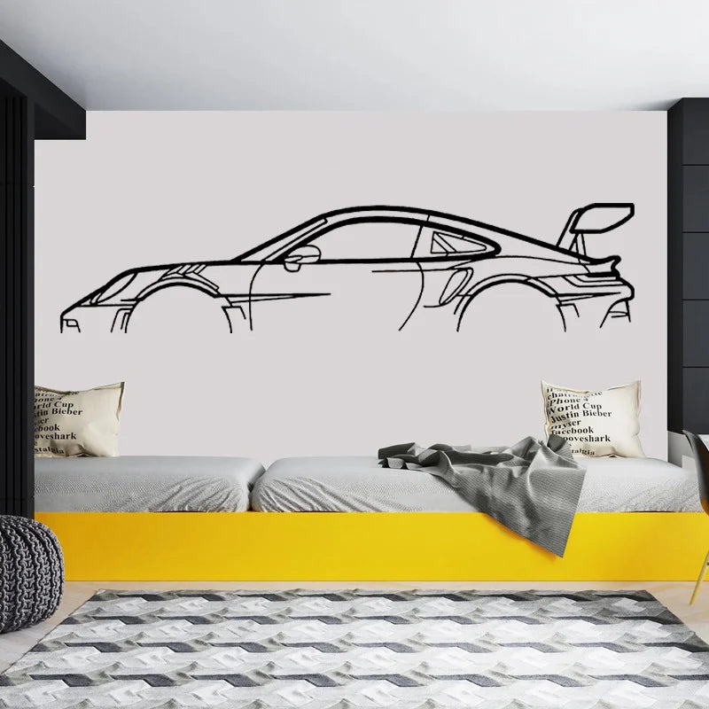 Car Silhouette Vinyl Wall Decals