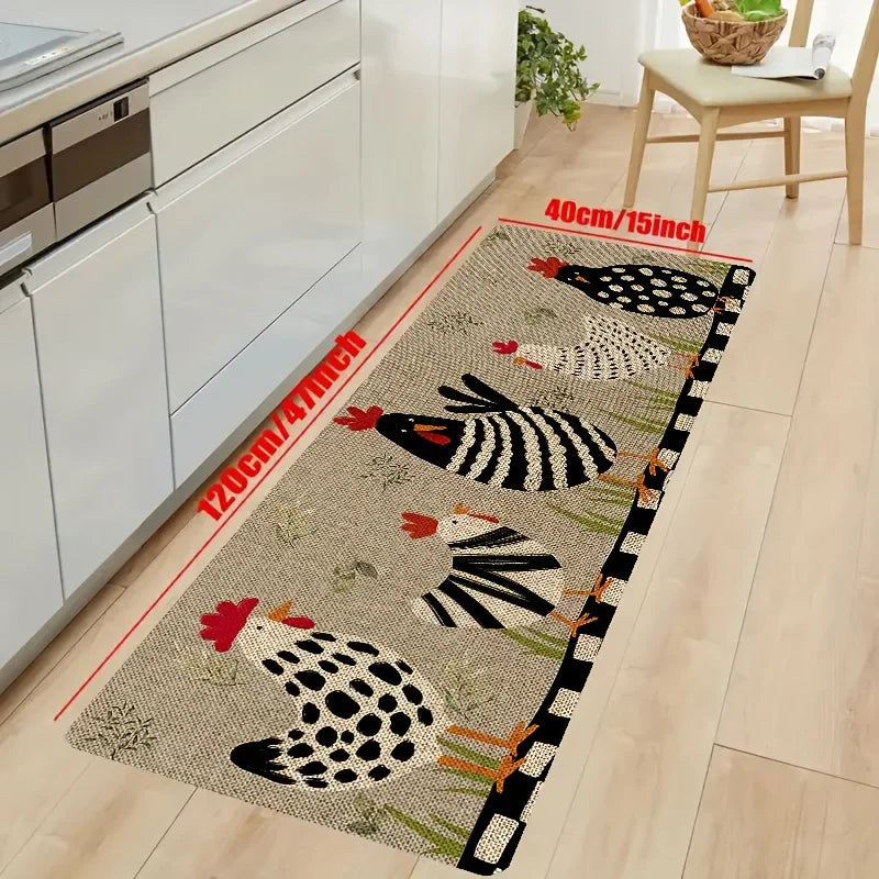 Cartoon Chicken Non-Slip Kitchen Mat