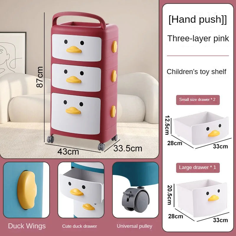 Cartoon Plastic Kids Bedside Table