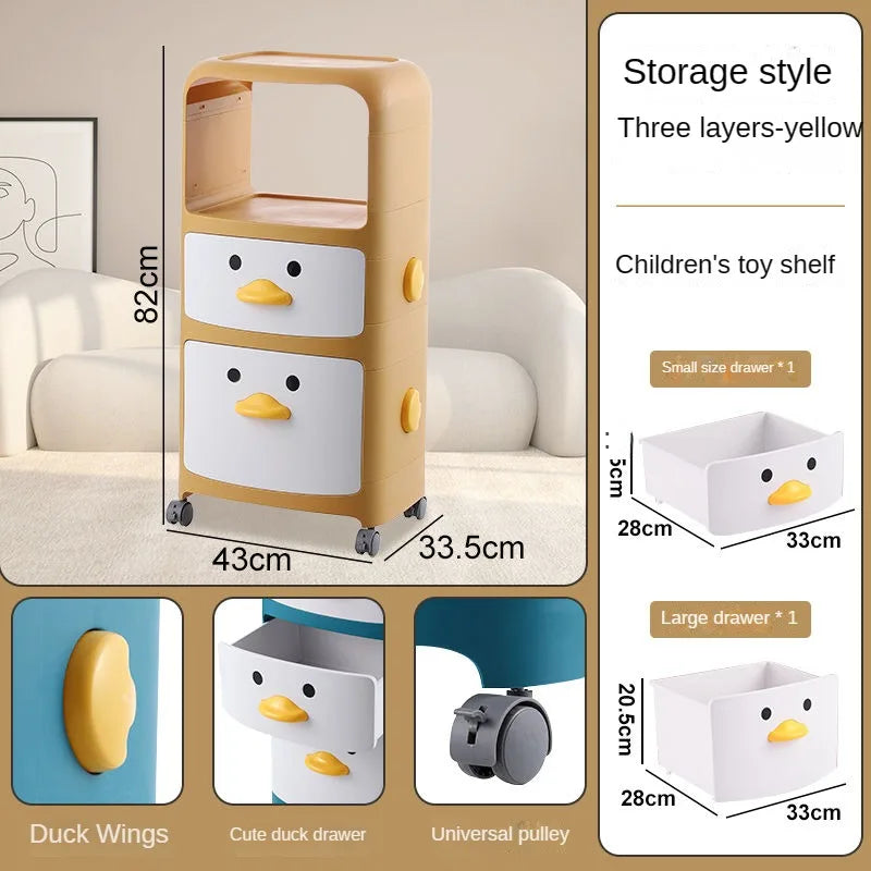 Cartoon Plastic Kids Bedside Table