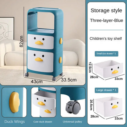 Cartoon Plastic Kids Bedside Table