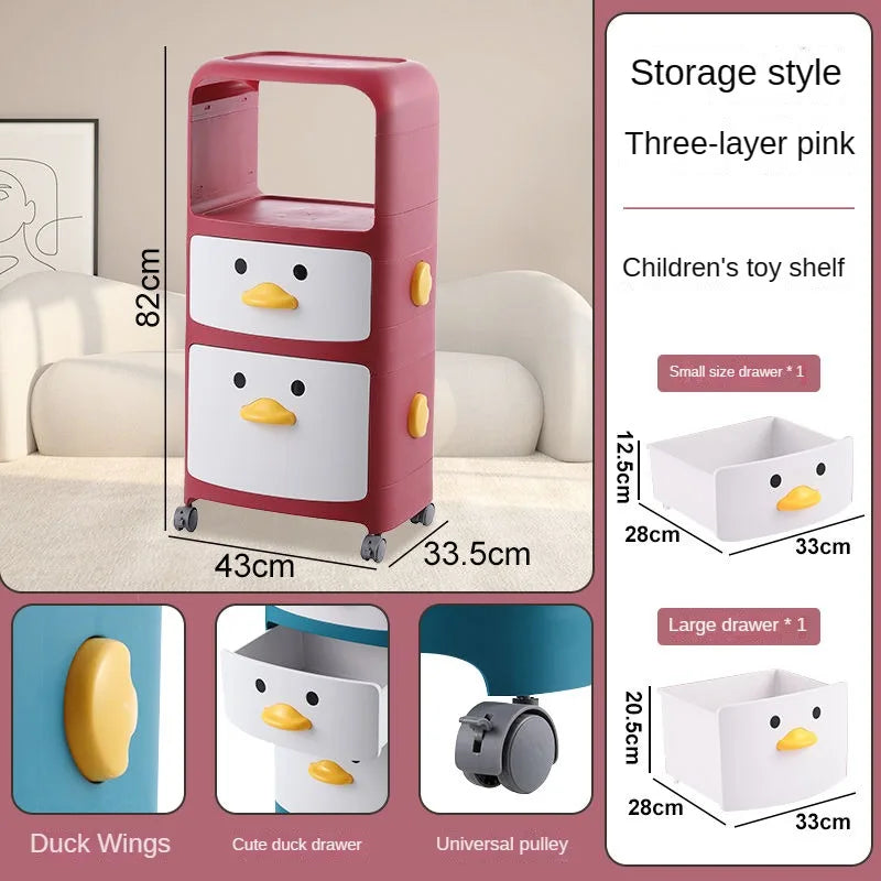 Cartoon Plastic Kids Bedside Table