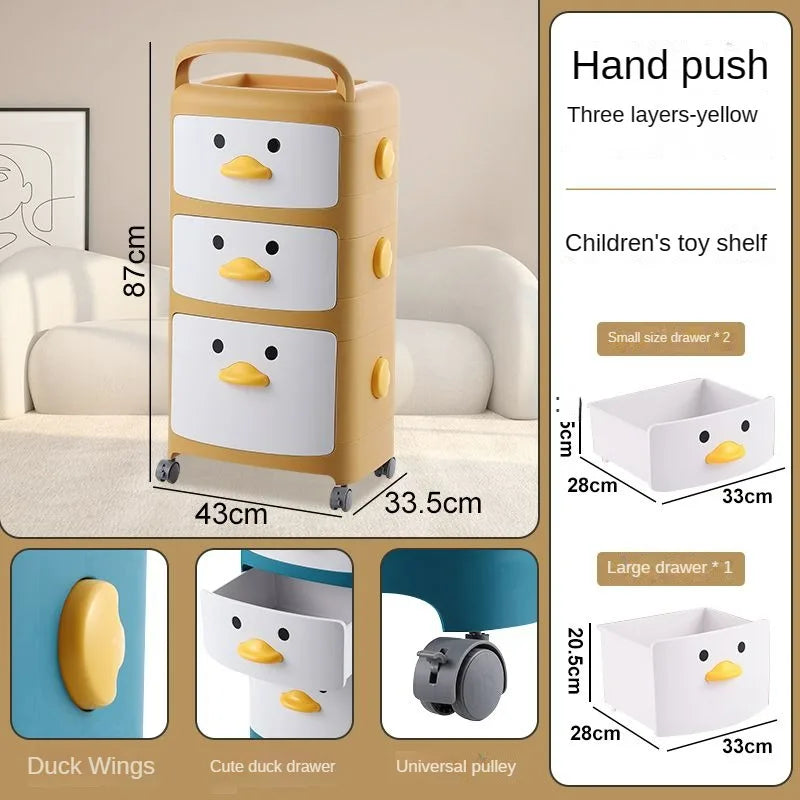 Cartoon Plastic Kids Bedside Table