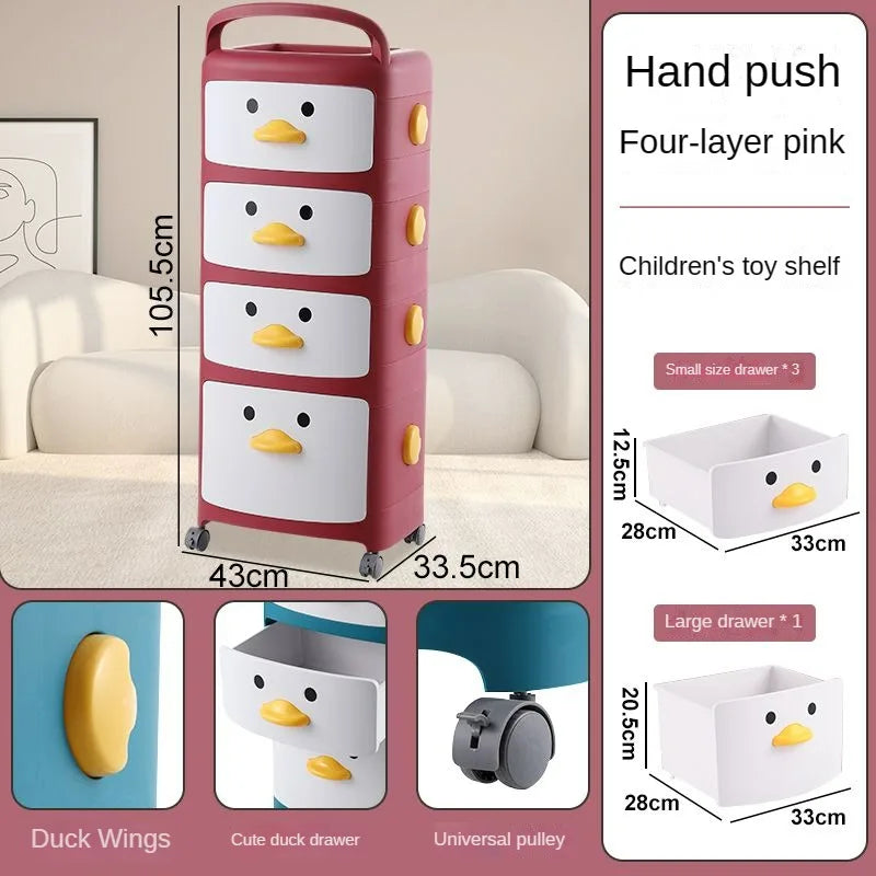 Cartoon Plastic Kids Bedside Table