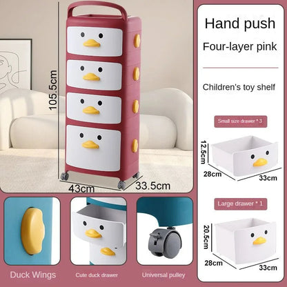 Cartoon Plastic Kids Bedside Table