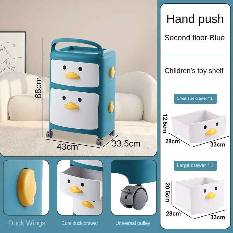 Cartoon Plastic Kids Bedside Table