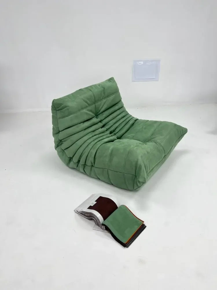 Caterpillar Velvet Single Sofa Chair