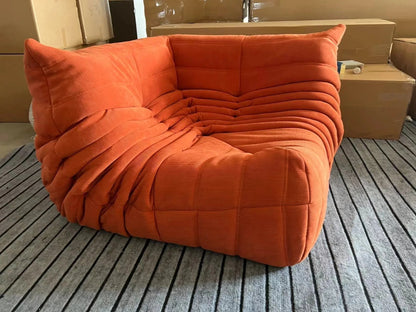 Caterpillar Velvet Single Sofa Chair