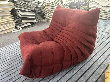 Caterpillar Velvet Single Sofa Chair