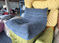 Caterpillar Velvet Single Sofa Chair