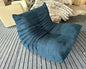 Caterpillar Velvet Single Sofa Chair