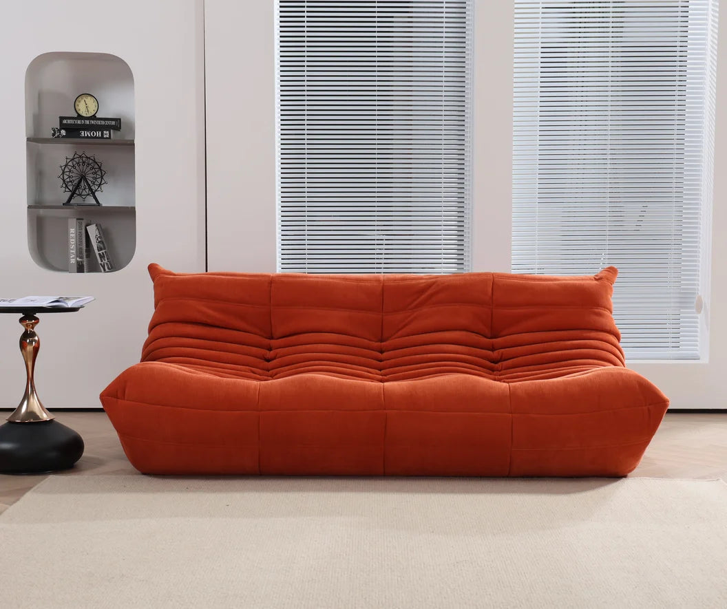 Caterpillar Velvet Single Sofa Chair