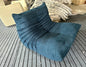 Caterpillar Velvet Single Sofa Chair