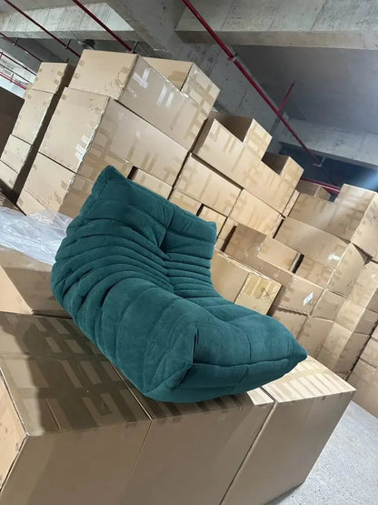 Caterpillar Velvet Single Sofa Chair