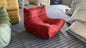 Caterpillar Velvet Single Sofa Chair