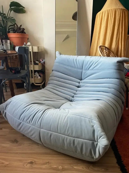 Caterpillar Velvet Single Sofa Chair