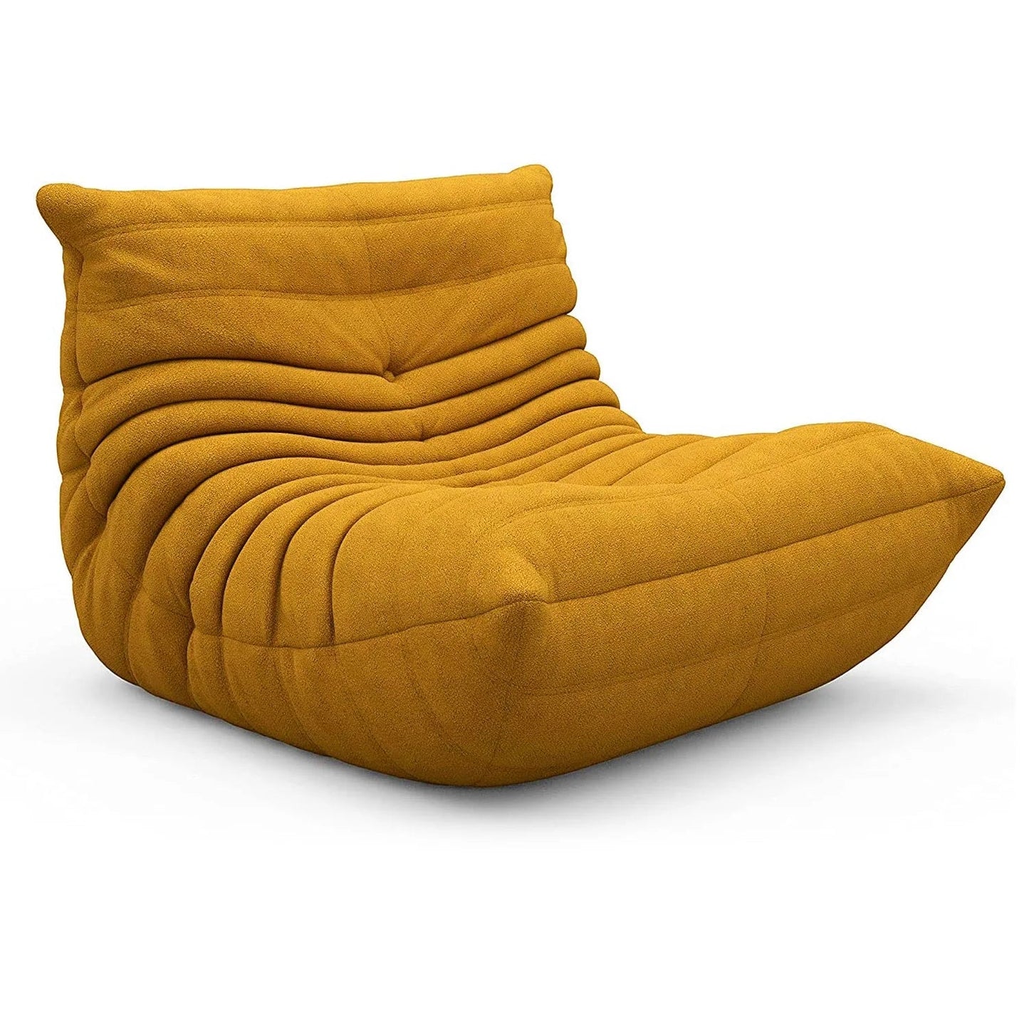 Caterpillar Velvet Single Sofa Chair