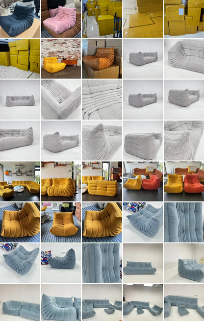 Caterpillar Velvet Single Sofa Chair