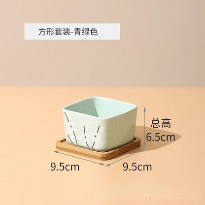 Ceramic Mini Bonsai Planter Set