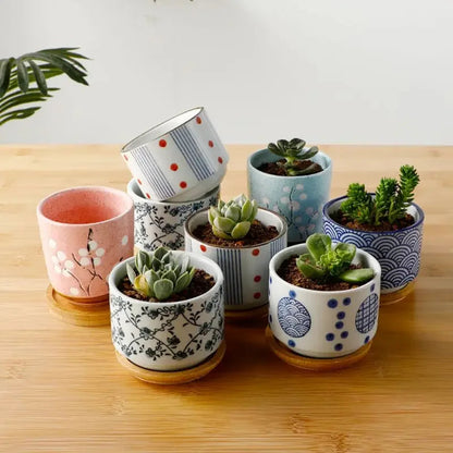 Ceramic Mini Bonsai Planter Set