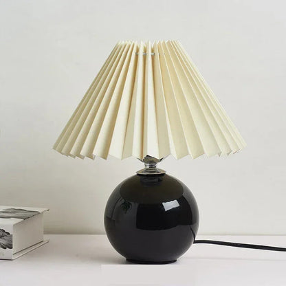 Ceramic Nordic Table Lamp, Pleated