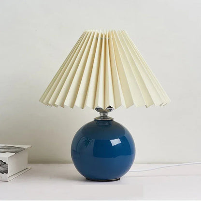 Ceramic Nordic Table Lamp, Pleated