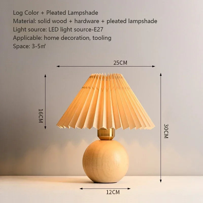 Ceramic Nordic Table Lamp, Pleated