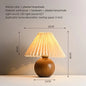 Ceramic Nordic Table Lamp, Pleated