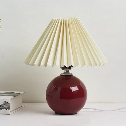 Ceramic Nordic Table Lamp, Pleated