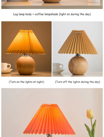 Ceramic Nordic Table Lamp, Pleated