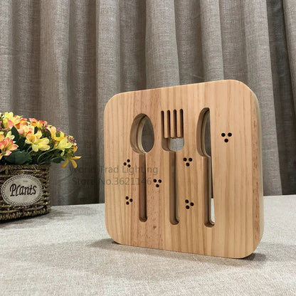 Charming LED Wood Night Light