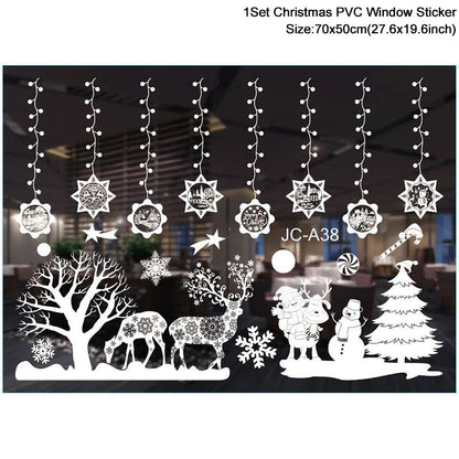 Christmas Santa Snowflake Window Stickers