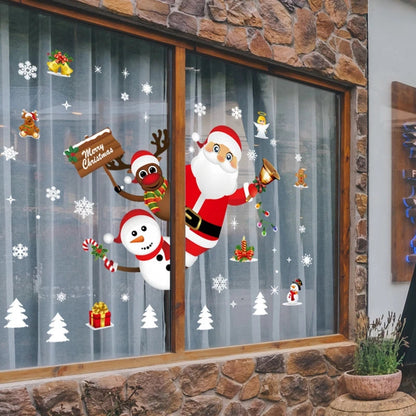 Christmas Santa Snowflake Window Stickers