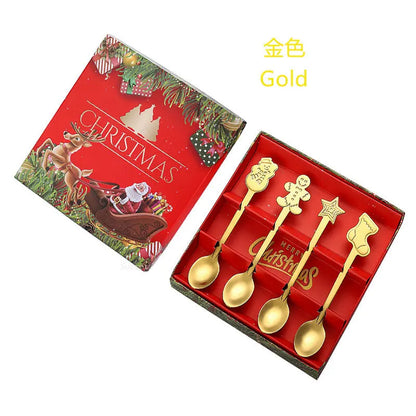 Christmas Stainless Steel Coffee Spoons