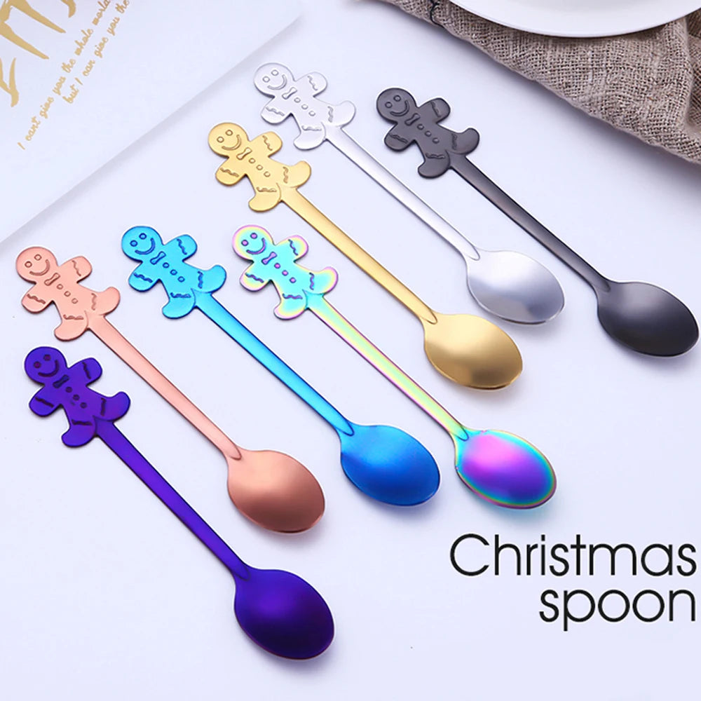 Christmas Stainless Steel Coffee Spoons