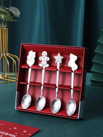 Christmas Stainless Steel Coffee Spoons