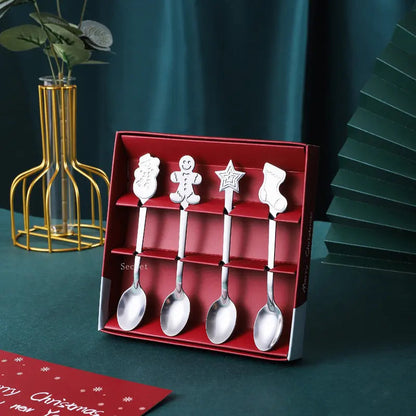 Christmas Stainless Steel Coffee Spoons