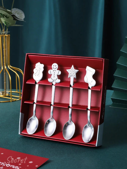 Christmas Stainless Steel Coffee Spoons