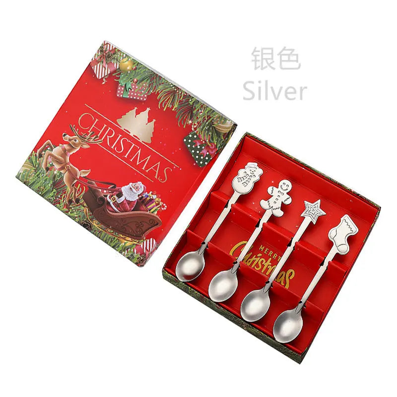 Christmas Stainless Steel Coffee Spoons