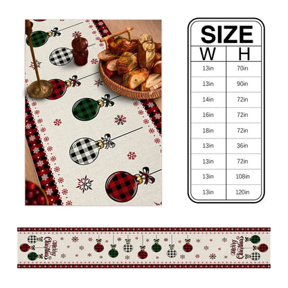 Christmas Tree Linen Table Runner