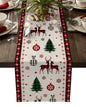 Christmas Tree Linen Table Runner