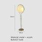 Chrome Metal White Acrylic Floor Lamp