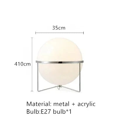 Chrome Metal White Acrylic Floor Lamp